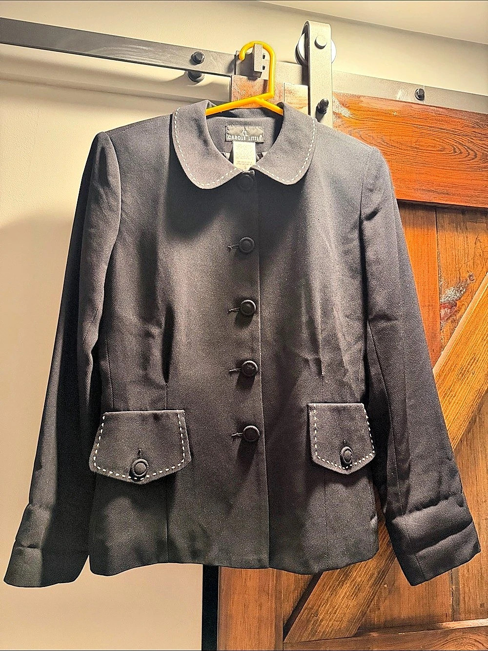 Carole Little Black Jacket Size 10 Like New